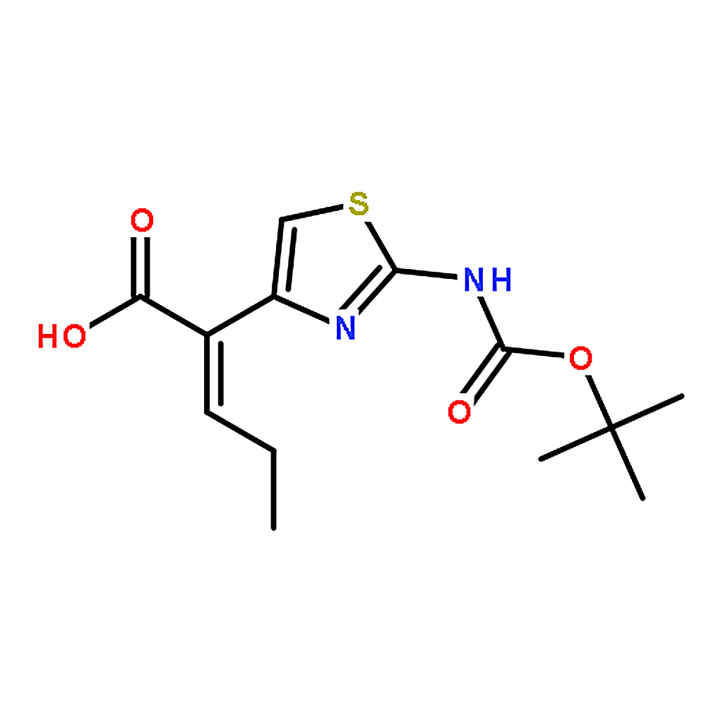 RHAWN (Z)-2-(2-((tert-Butoxycarbonyl)amino)thiazol-4-yl)pent-2-enoic acid