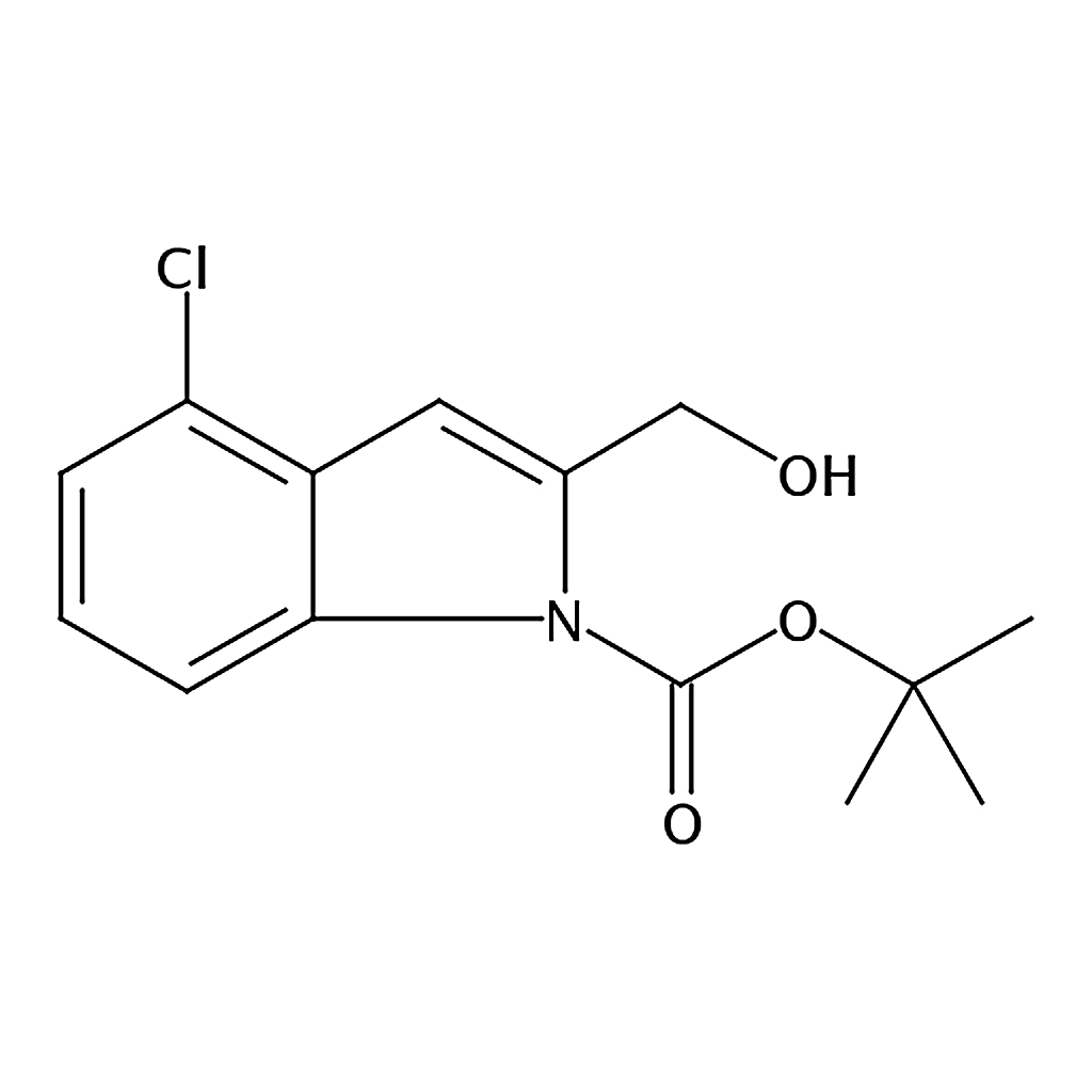RHAWN tert-Butyl 4-chloro-2-(hydroxymethyl)-1H-indole-1-carboxylate