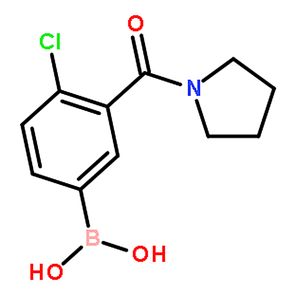 RHAWN 4-Chloro-3-(pyrrolidine-1-carbonyl)phenylboronic acid