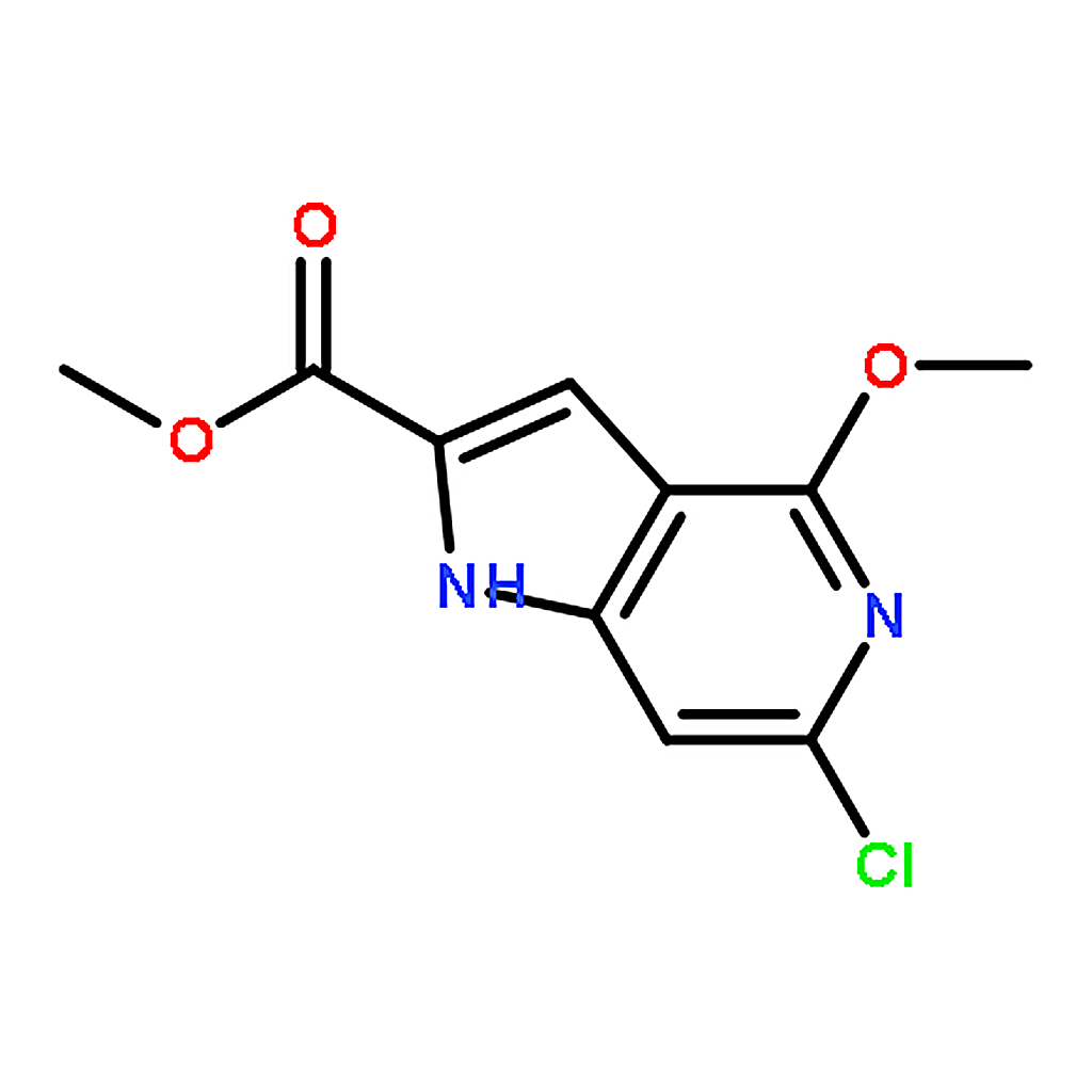 RHAWN Methyl 6-chloro-4-methoxy-1H-pyrrolo[3，2-c]pyridine-2-carboxylate