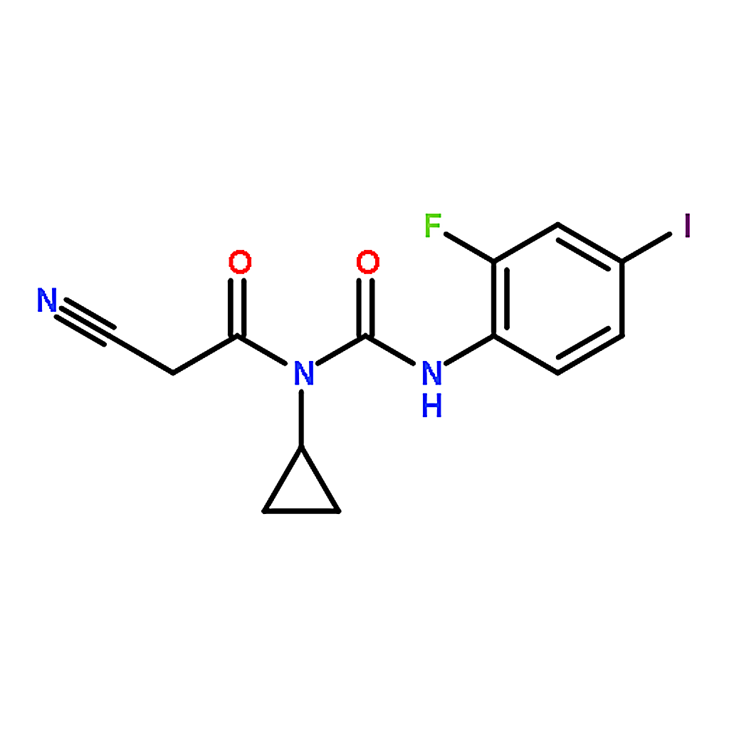 RHAWN 2-Cyano-N-Cyclopropyl-N-((2-Fluoro-4-Iodophenyl)Carbamoyl)Acetamide