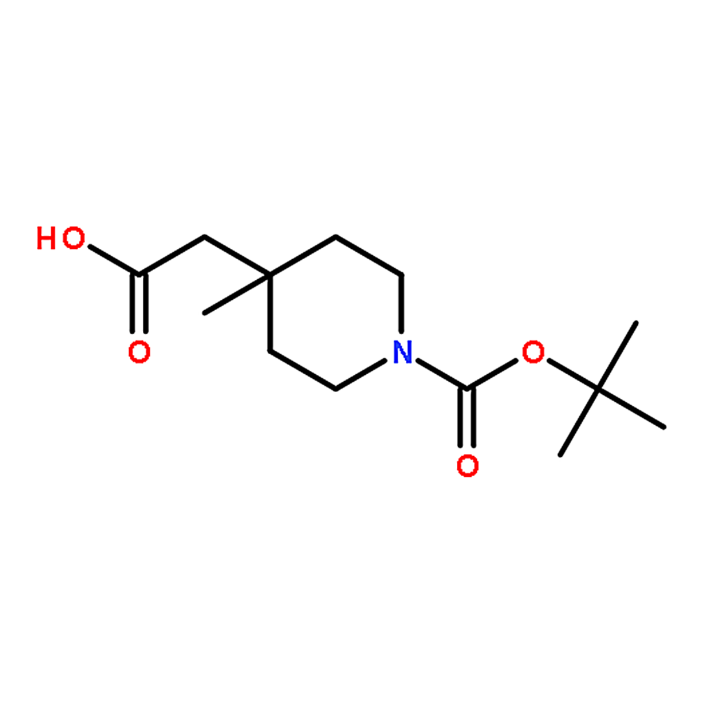 RHAWN 2-(1-(tert-Butoxycarbonyl)-4-methylpiperidin-4-yl)acetic acid