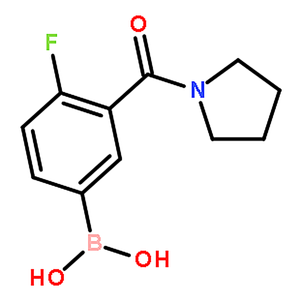 RHAWN 4-Fluoro-3-(pyrrolidine-1-carbonyl)phenylboronic acid