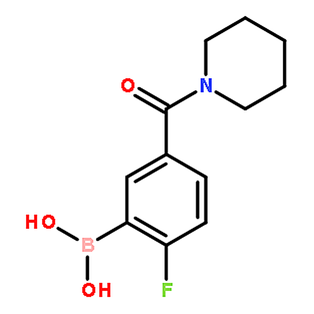 RHAWN (2-Fluoro-5-(piperidine-1-carbonyl)phenyl)boronic acid