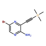 RHAWN 5-Bromo-3-((trimethylsilyl)ethynyl)pyrazin-2-amine