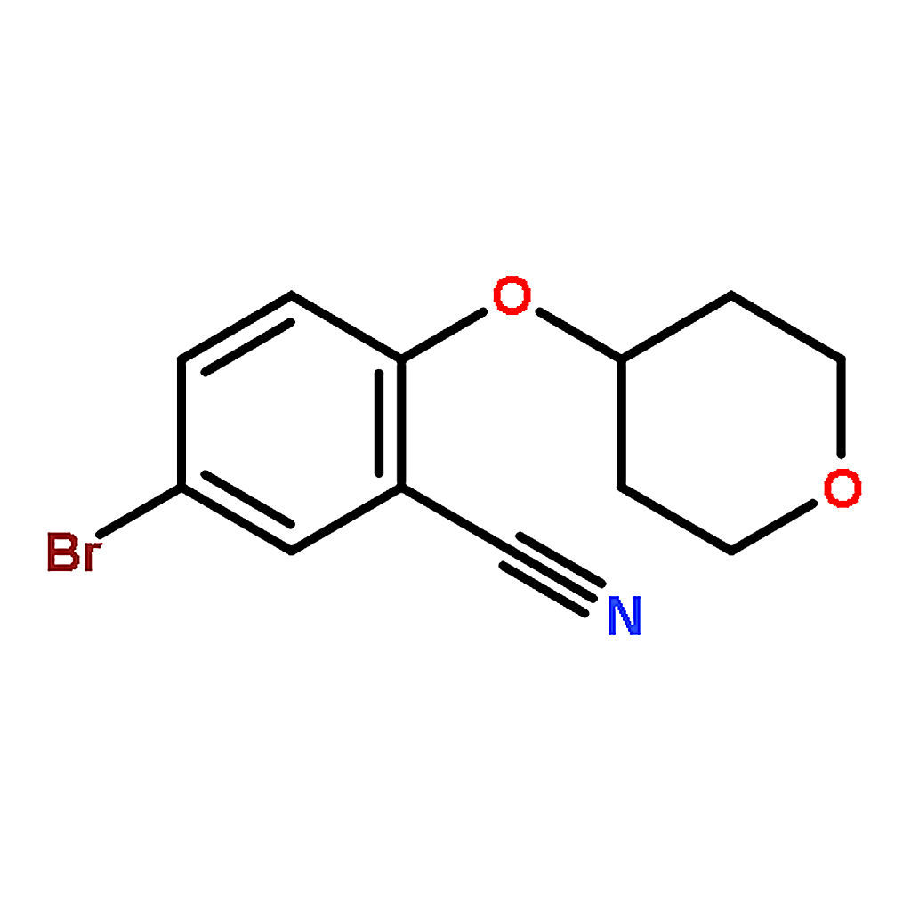 RHAWN 5-Bromo-2-((tetrahydro-2H-pyran-4-yl)oxy)benzonitrile