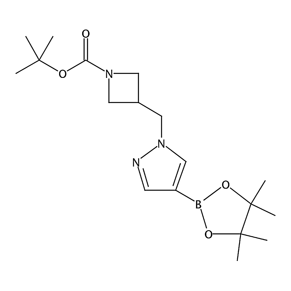 RHAWN tert-Butyl 3-((4-(4,4,5,5-tetramethyl-1,3,2-dioxaborolan-2-yl)-1H-pyrazol-1-yl)methyl)azetid