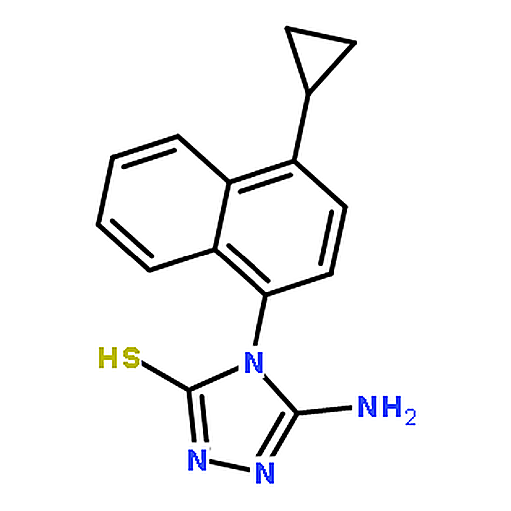 RHAWN 5-Amino-4-(4-cyclopropylnaphthalen-1-yl)-4H-1,2,4-triazole-3-thiol