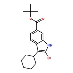 RHAWN tert-Butyl 2-bromo-3-cyclohexyl-1H-indole-6-carboxylate