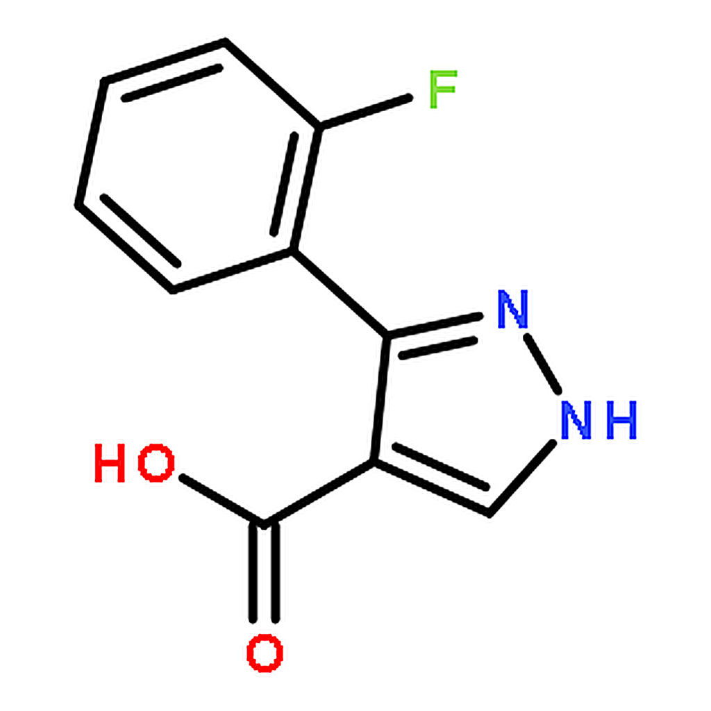 RHAWN 3-(2-Fluorophenyl)-1H-pyrazole-4-carboxylic acid
