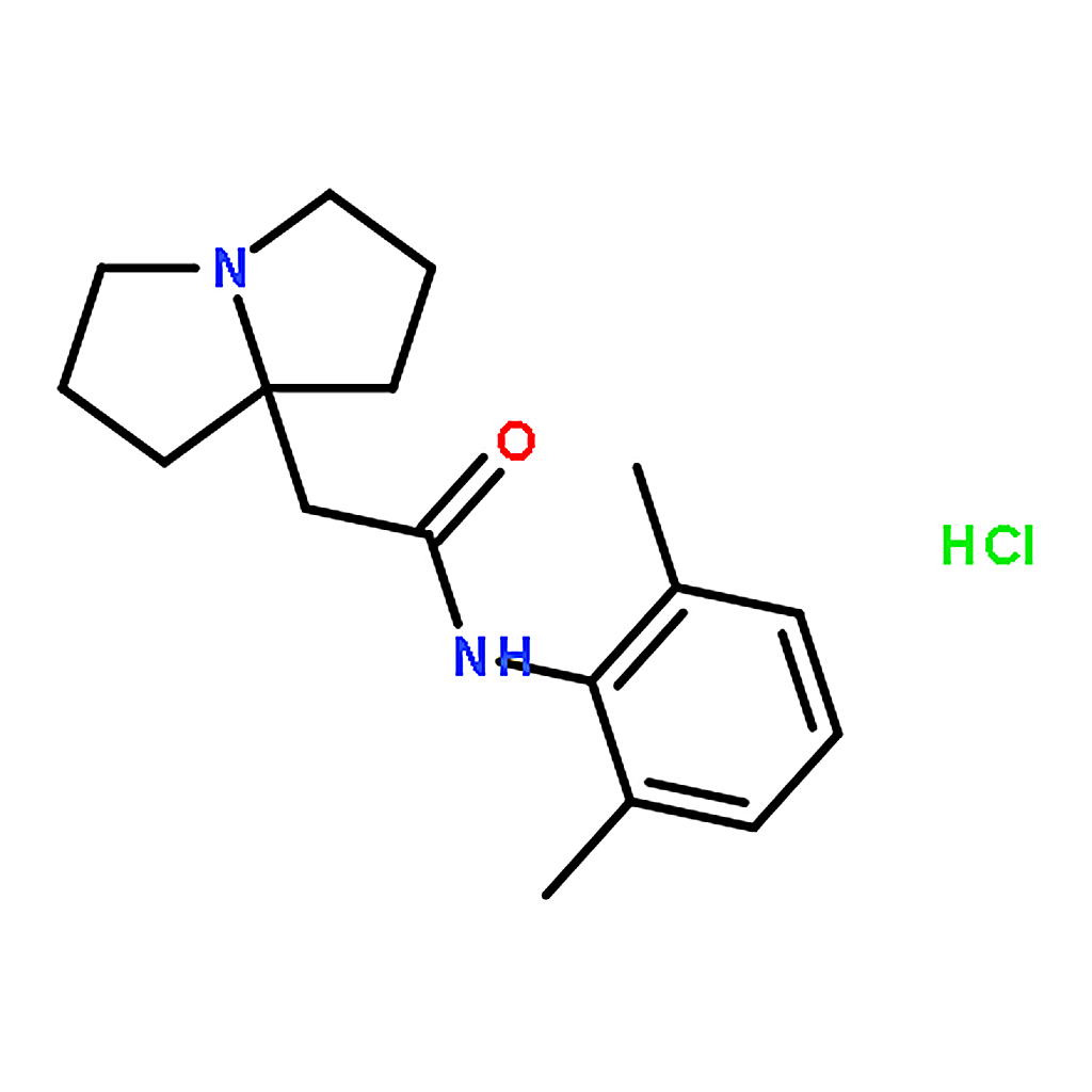 RHAWN N-(2,6-Dimethylphenyl)-2-(hexahydro-1H-pyrrolizin-7a-yl)acetamide hydrochloride