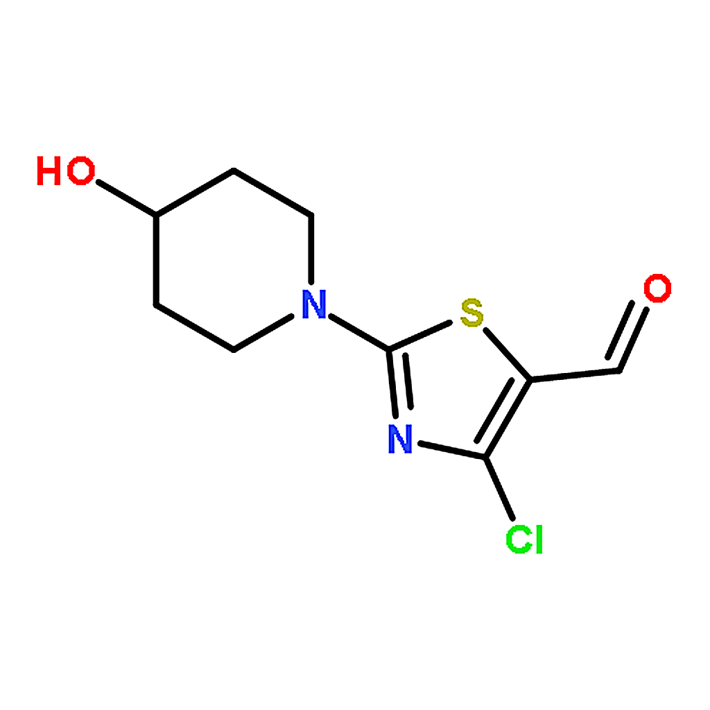 RHAWN 4-Chloro-2-(4-hydroxypiperidin-1-yl)thiazole-5-carbaldehyde