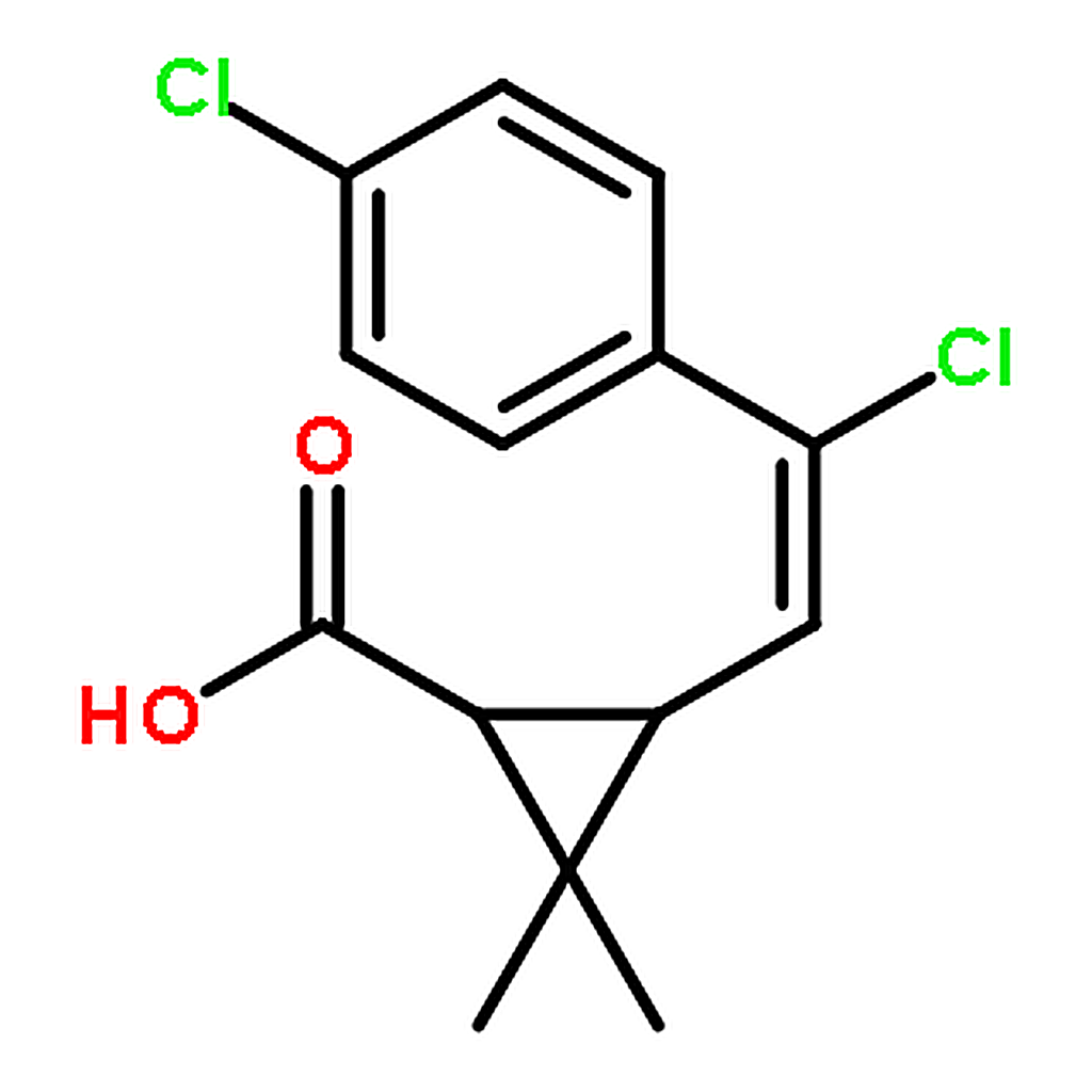 RHAWN 3-(2-Chloro-2-(4-chlorophenyl)vinyl)-2,2-dimethylcyclopropanecarboxylic acid