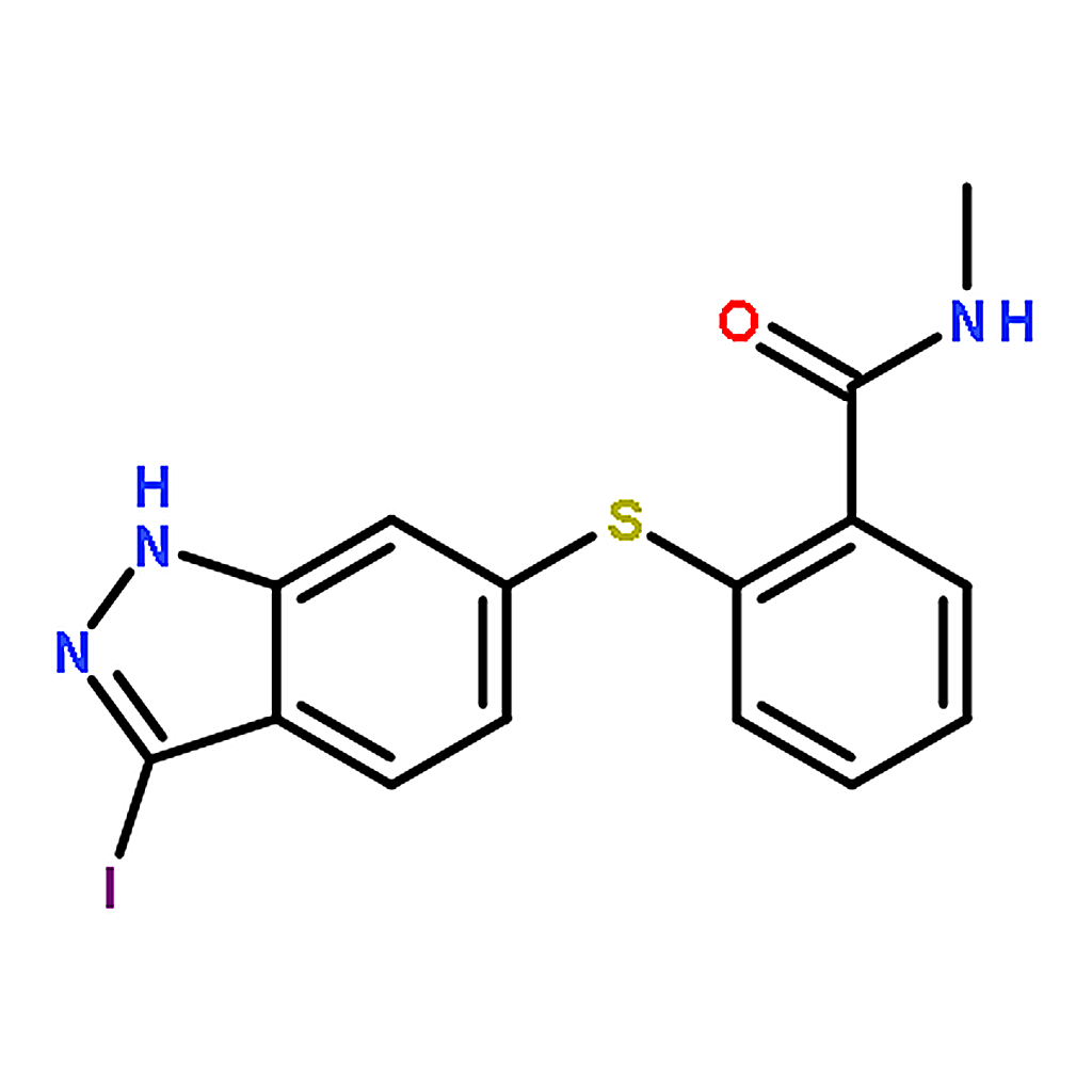 RHAWN 2-[(3-iodo-2H-indazol-6-yl)sulfanyl]-N-methylbenzamide