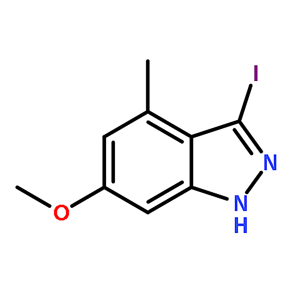 RHAWN 3-Iodo-6-methoxy-4-methyl-1H-indazole