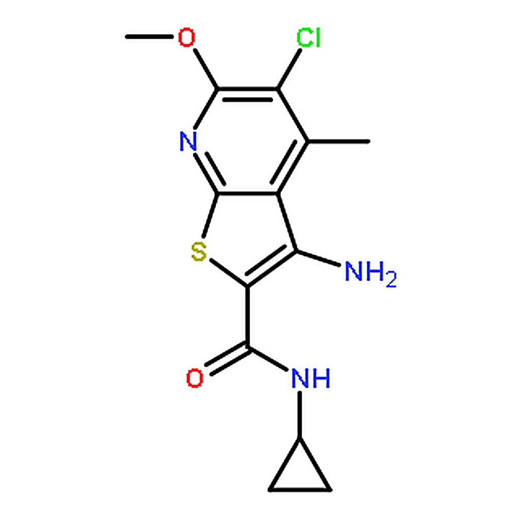 RHAWN 3-Amino-5-chloro-N-cyclopropyl-6-methoxy-4-methylthieno[2，3-b]pyridine-2-carboxamide