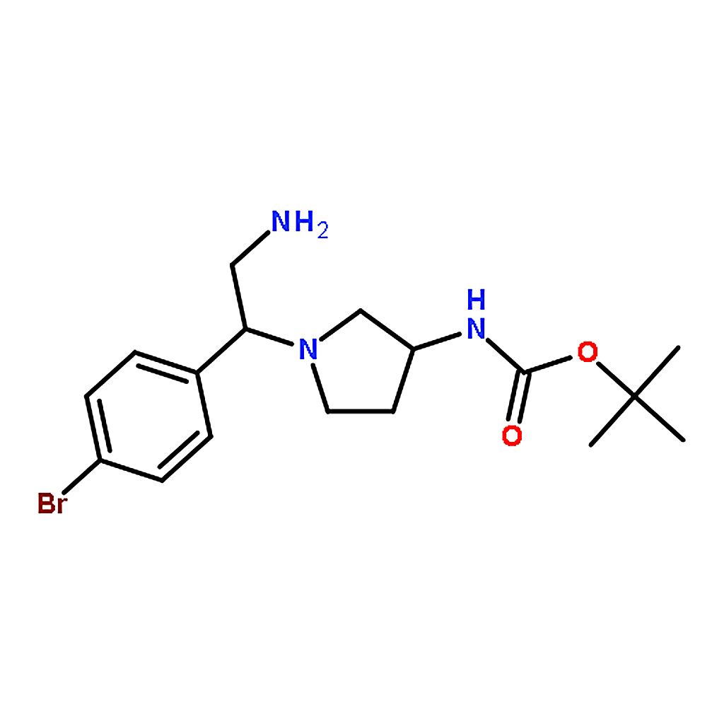 RHAWN 3-N-BOC-AMINO-1-[2-AMINO-1-(4-BROMO-PHENYL)-ETHYL]-PYRROLIDINE