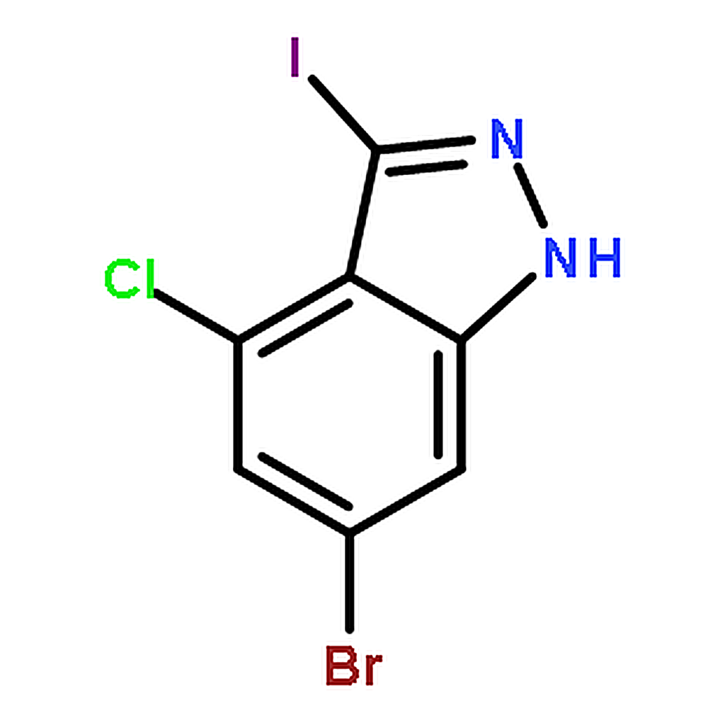 RHAWN 6-Bromo-4-chloro-3-iodo-1H-indazole