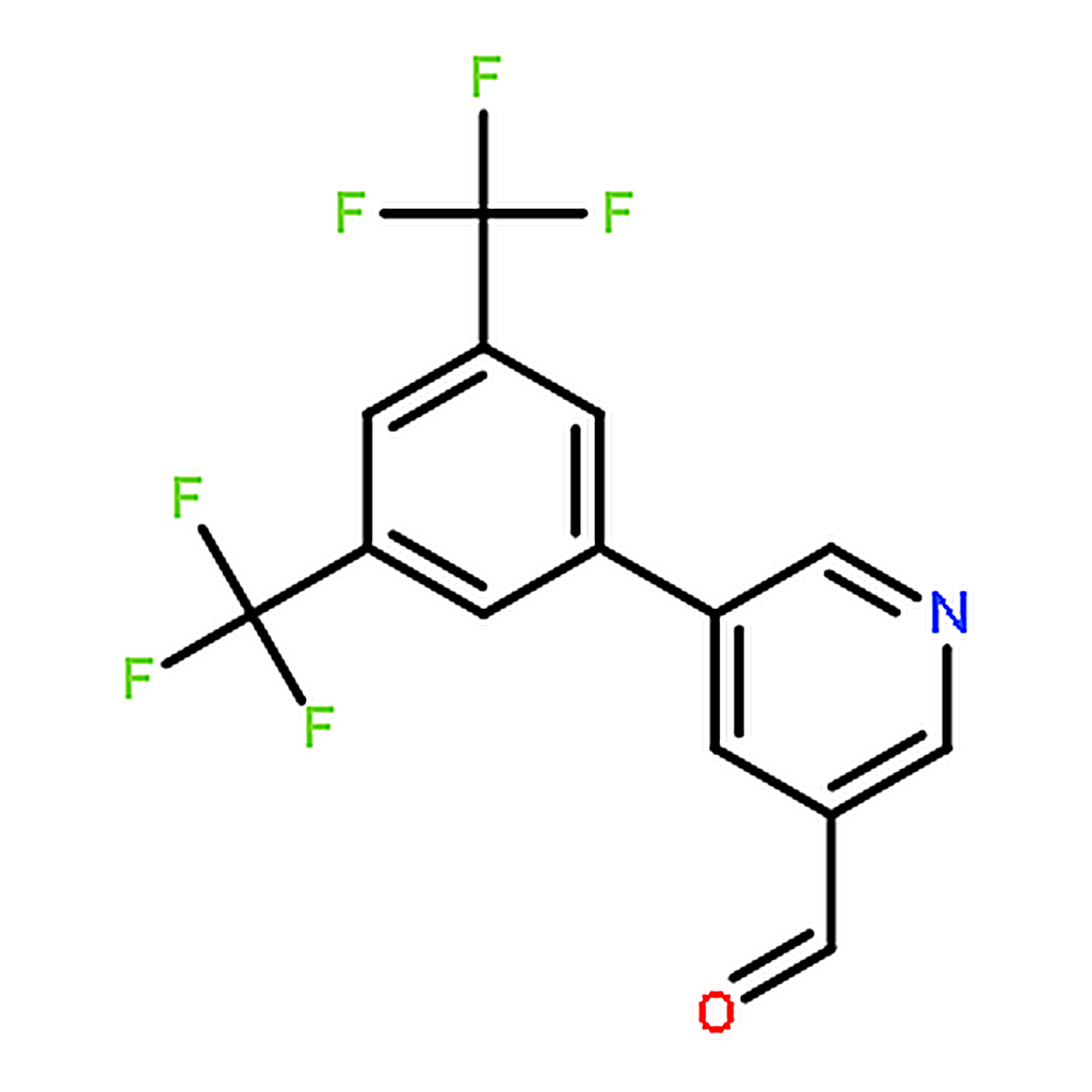 RHAWN 5-[3,5-Bis(trifluoromethyl)phenyl]-3-pyridinecarbaldehyde