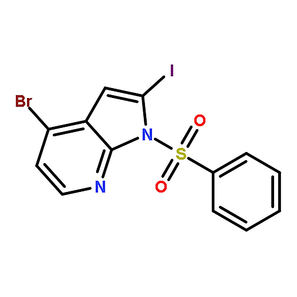 RHAWN 4-Bromo-2-iodo-1-(phenylsulfonyl)-1H-pyrrolo[2,3-b]pyridine