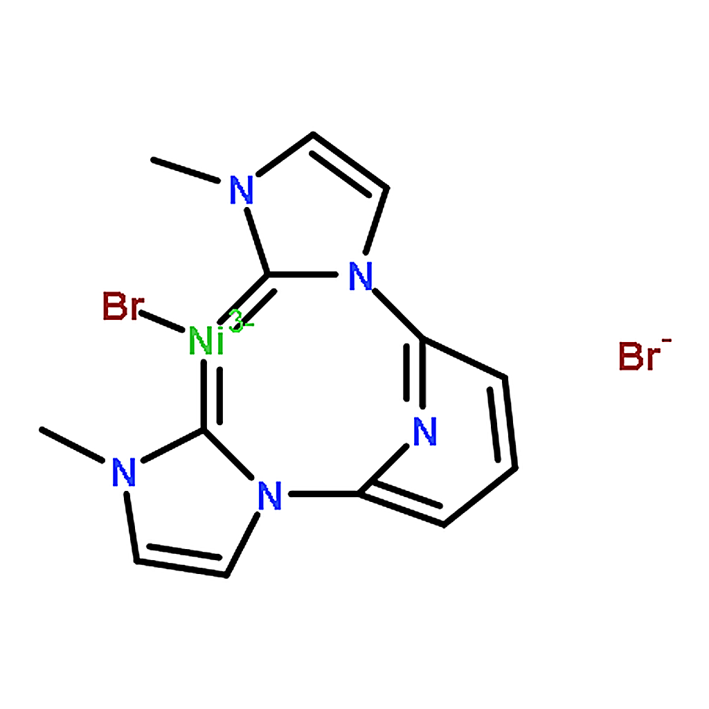 RHAWN Bromo[(2,6-pyridinediyl)bis(3-methyl-1-imidazolyl-2-ylidene)]nickel Bromide