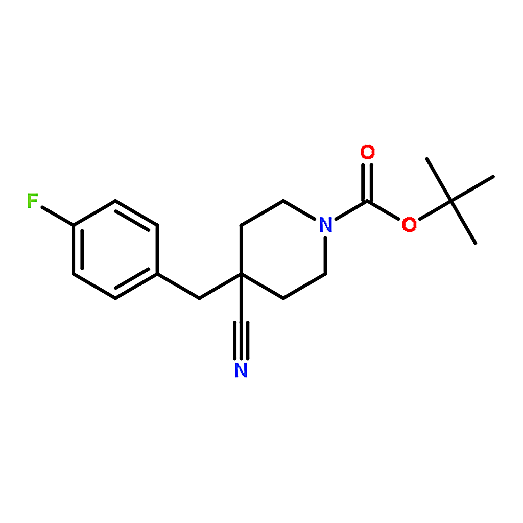 RHAWN tert-Butyl 4-cyano-4-(4-fluorobenzyl)piperidine-1-carboxylate