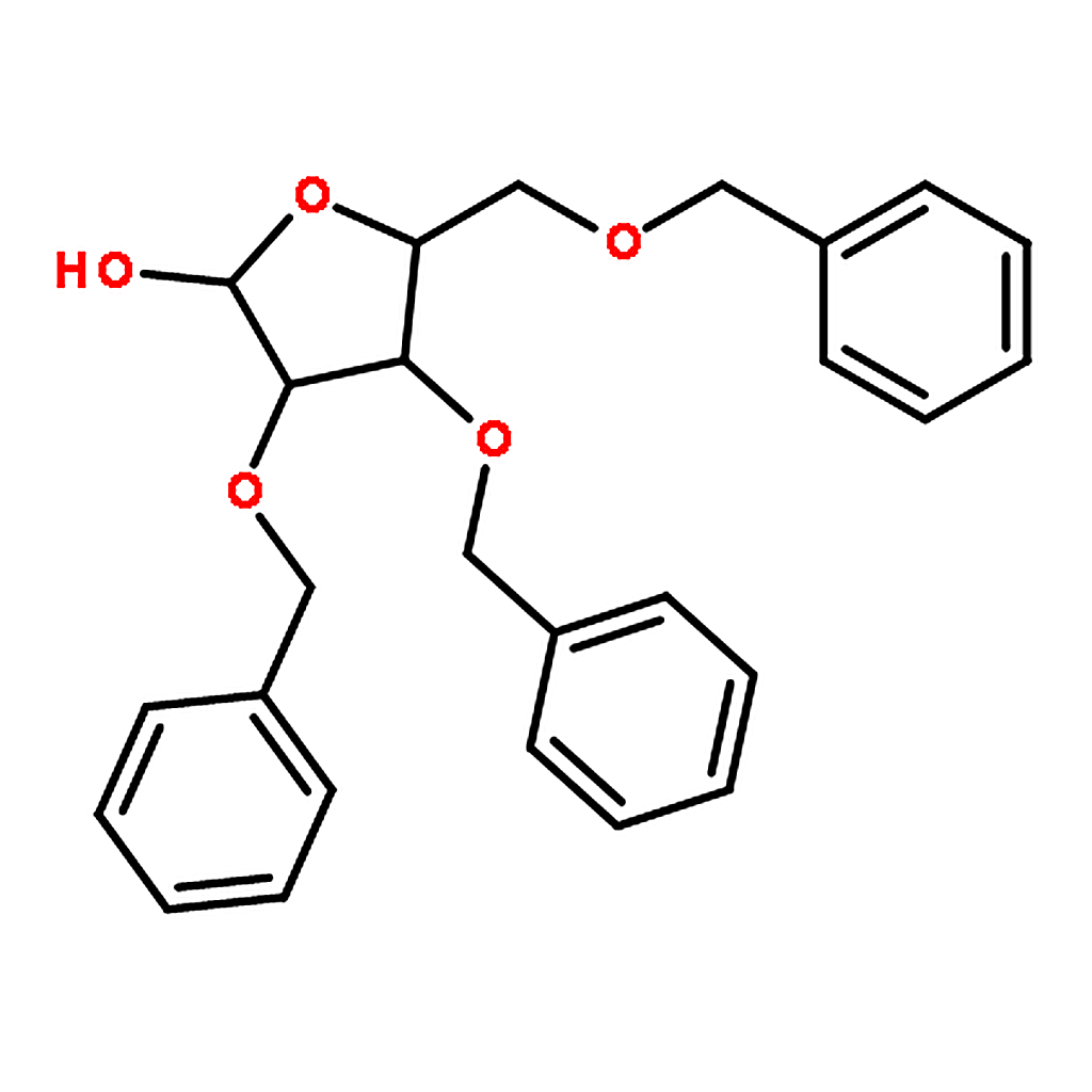 RHAWN (2S,3R,4R,5R)-3,4-Bis(benzyloxy)-5-((benzyloxy)methyl)tetrahydrofuran-2-ol