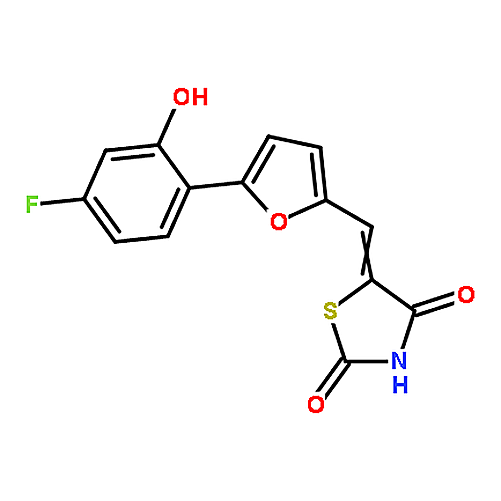 RHAWN 5-[[5-(4-Fluoro-2-hydroxyphenyl)-2-furanyl]methylene]-2,4-thiazolidinedione
