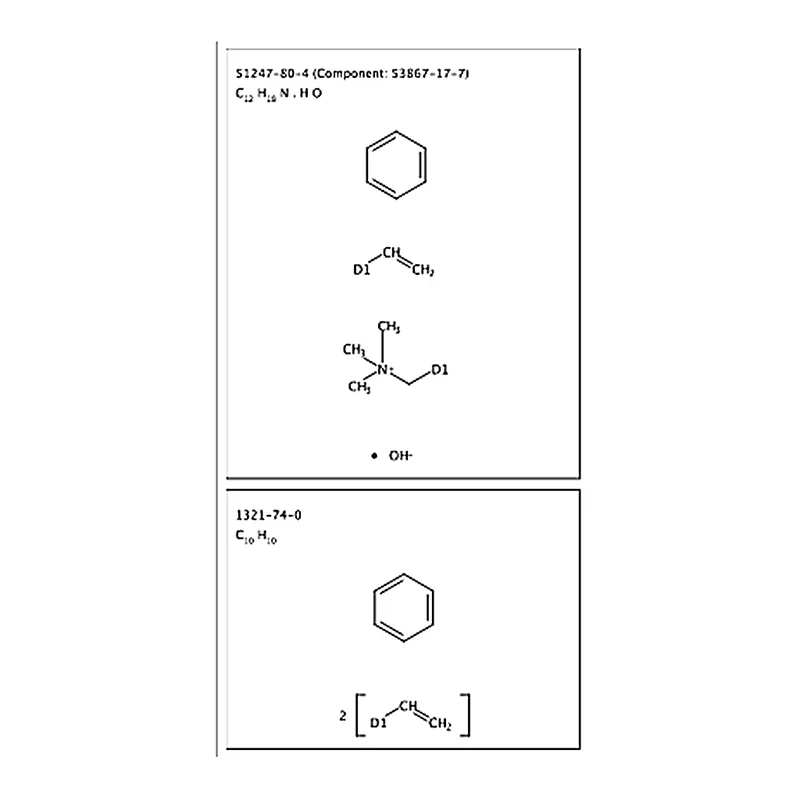 RHAWN quaternary amine divinylbenzene/styrene coplymer
