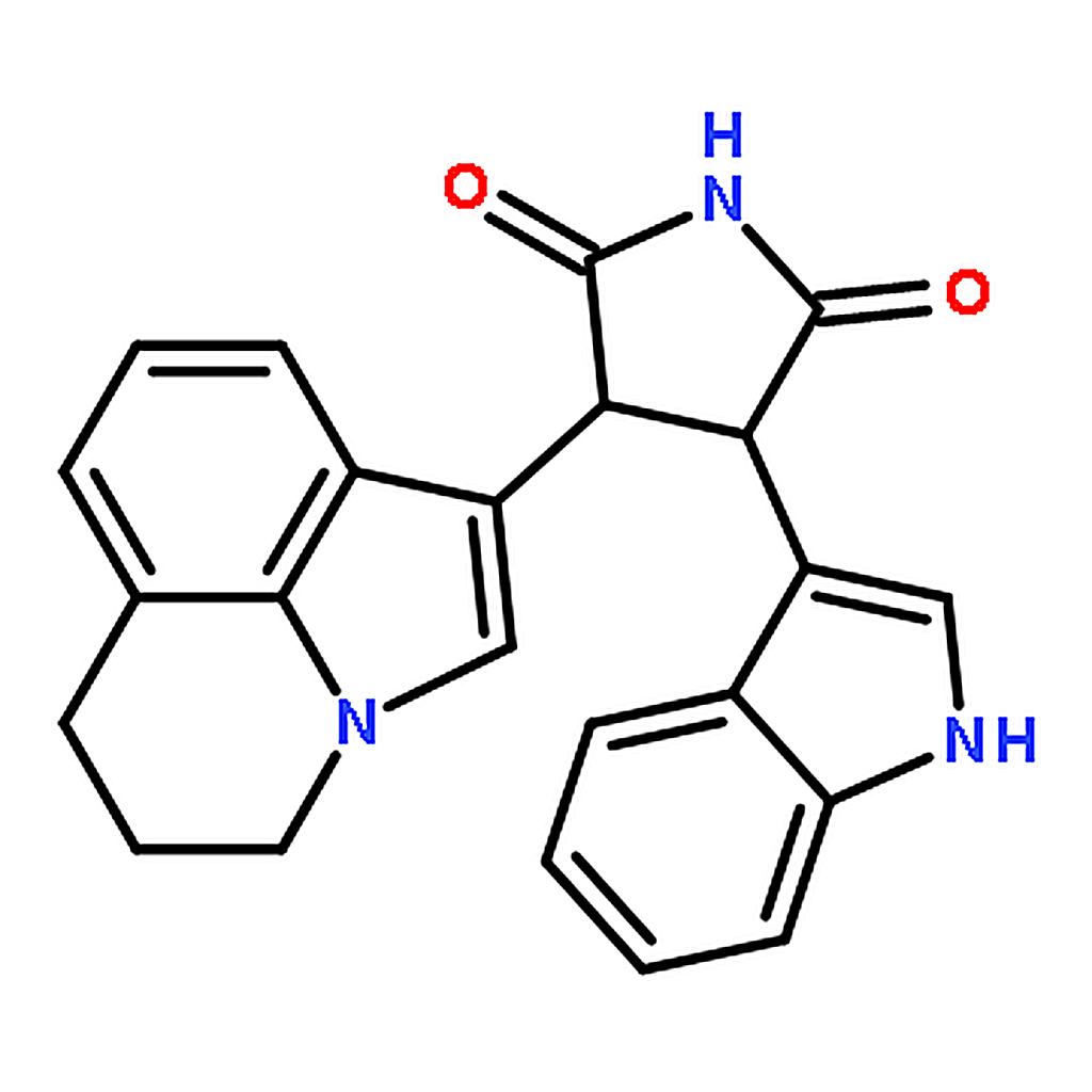 RHAWN 3-(5,6-Dihydro-4H-pyrrolo[3,2,1-ij]quinolin-1-yl)-4-(1H-indol-3-yl)-pyrrolidine-2,5-dione