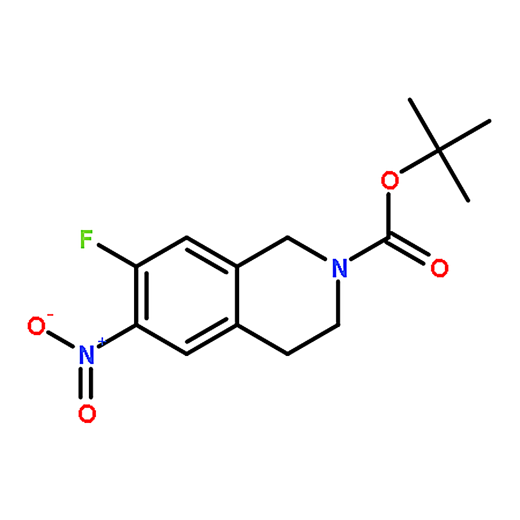 RHAWN tert-Butyl 7-fluoro-6-nitro-3,4-dihydroisoquinoline-2(1H)-carboxylate