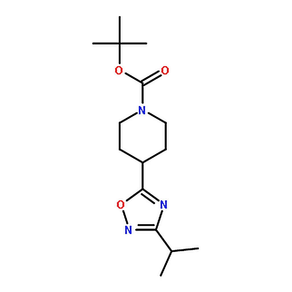 RHAWN tert-Butyl 4-(3-isopropyl-1,2,4-oxadiazol-5-yl)piperidine-1-carboxylate