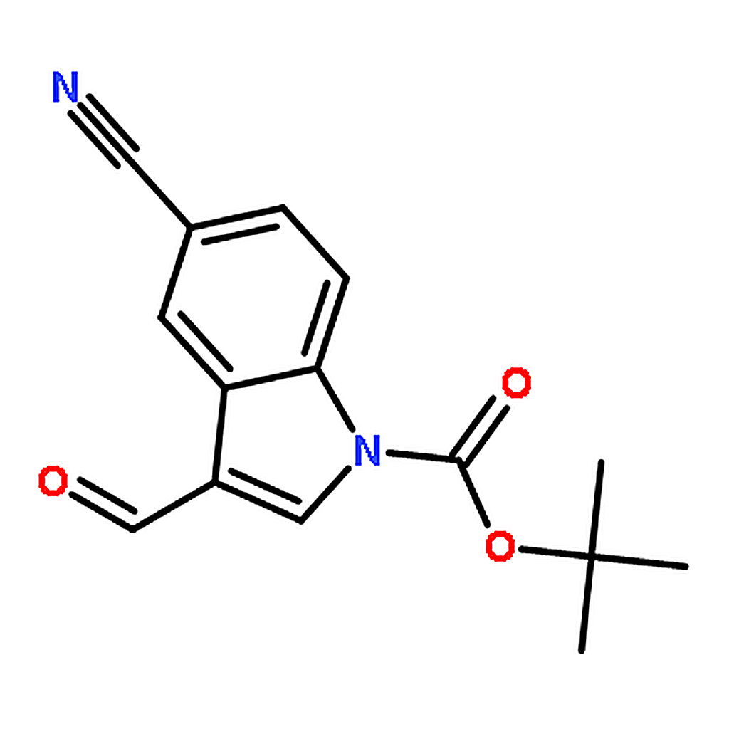 RHAWN tert-Butyl 5-cyano-3-formyl-1H-indole-1-carboxylate