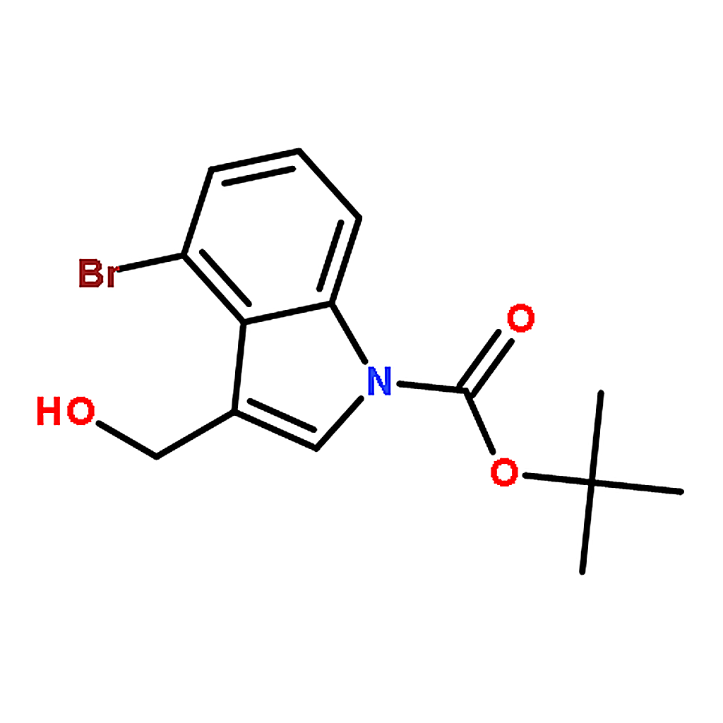 RHAWN tert-Butyl 4-bromo-3-(hydroxymethyl)-1H-indole-1-carboxylate