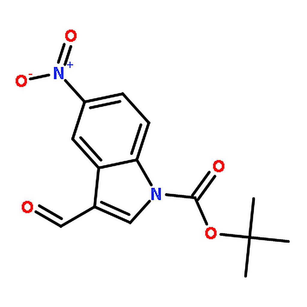 RHAWN tert-Butyl 3-formyl-5-nitro-1H-indole-1-carboxylate