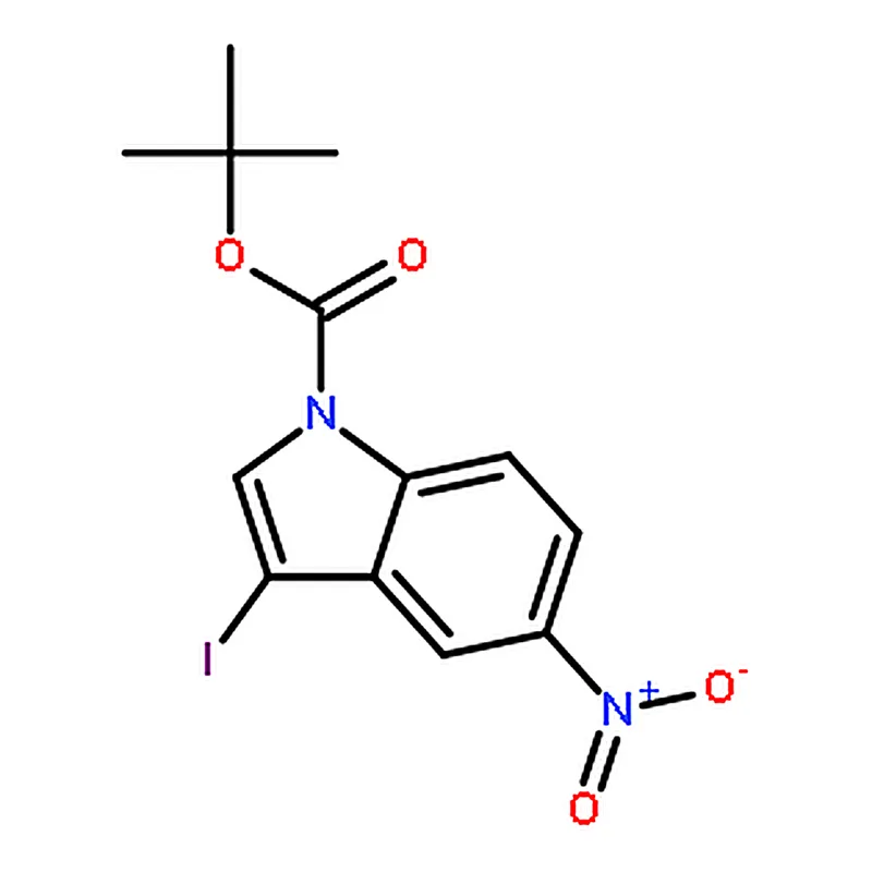 RHAWN tert-Butyl 3-iodo-5-nitro-1H-indole-1-carboxylate