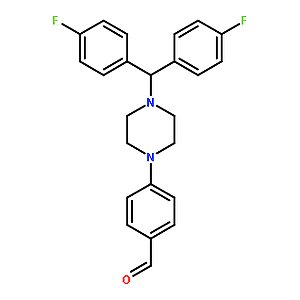 RHAWN 4-(4-(Bis(4-fluorophenyl)methyl)piperazin-1-yl)benzaldehyde