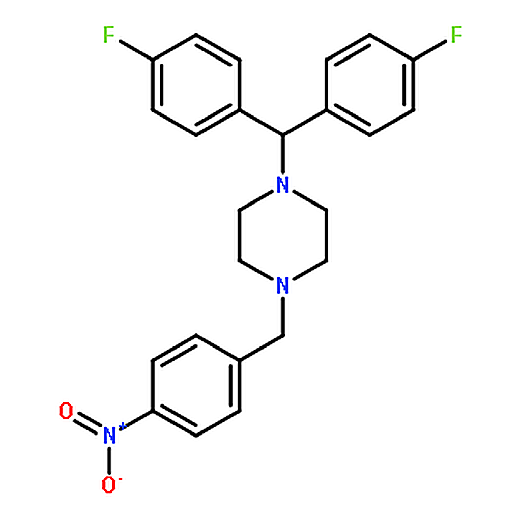 RHAWN 1-(Bis(4-fluorophenyl)methyl)-4-(4-nitrobenzyl)piperazine