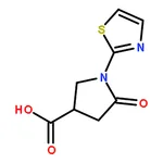 RHAWN 5-Oxo-1-(2-thiazolyl)-3-pyrrolidinecarboxylic acid