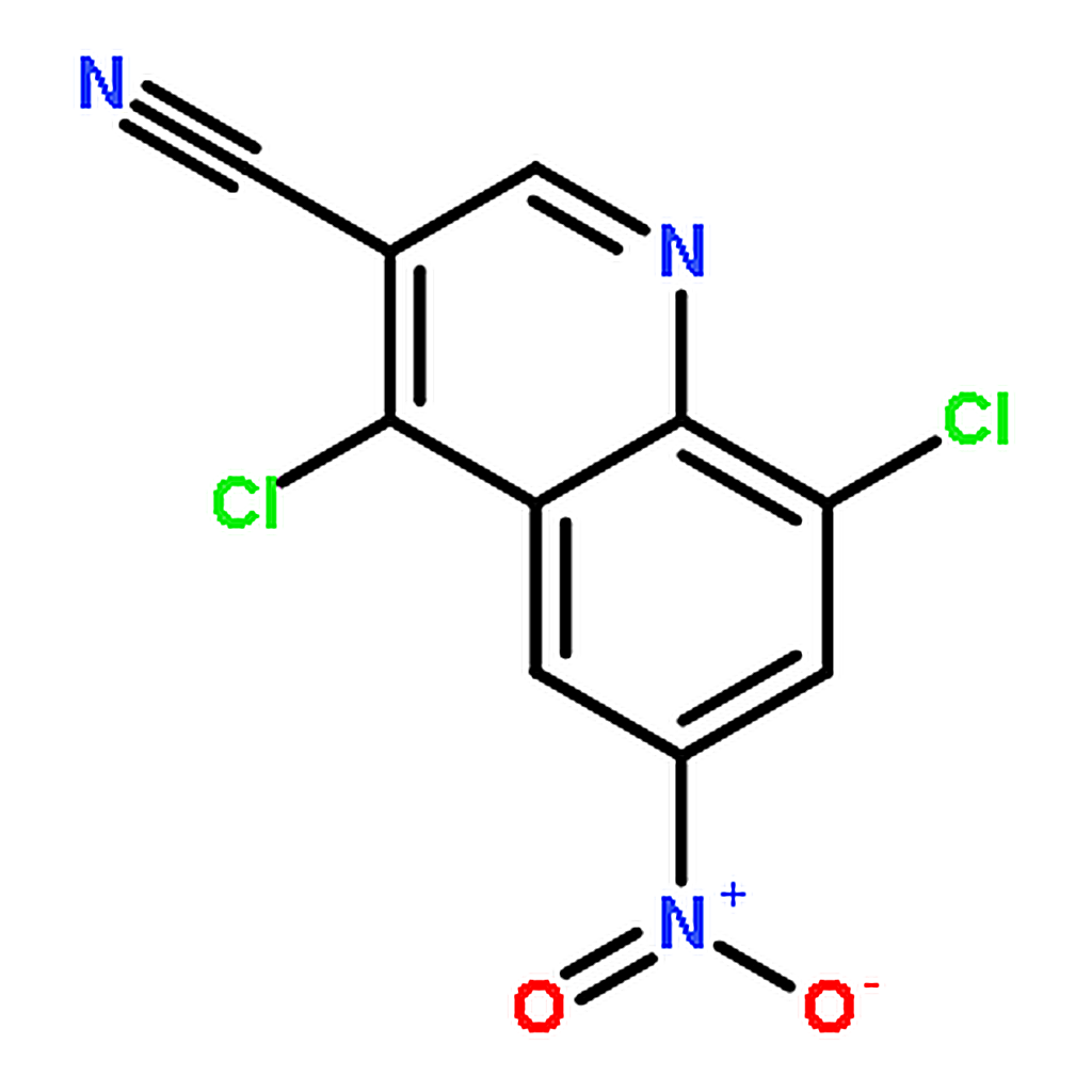 RHAWN 4,8-Dichloro-6-nitroquinoline-3-carbonitrile