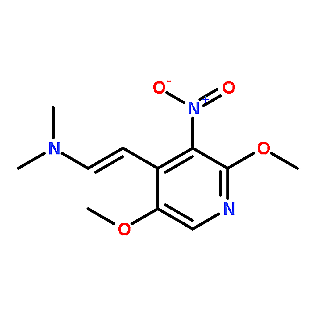 RHAWN 2-(2,5-Dimethoxy-3-nitropyridin-4-yl)-N,N-dimethylethen-1-amine