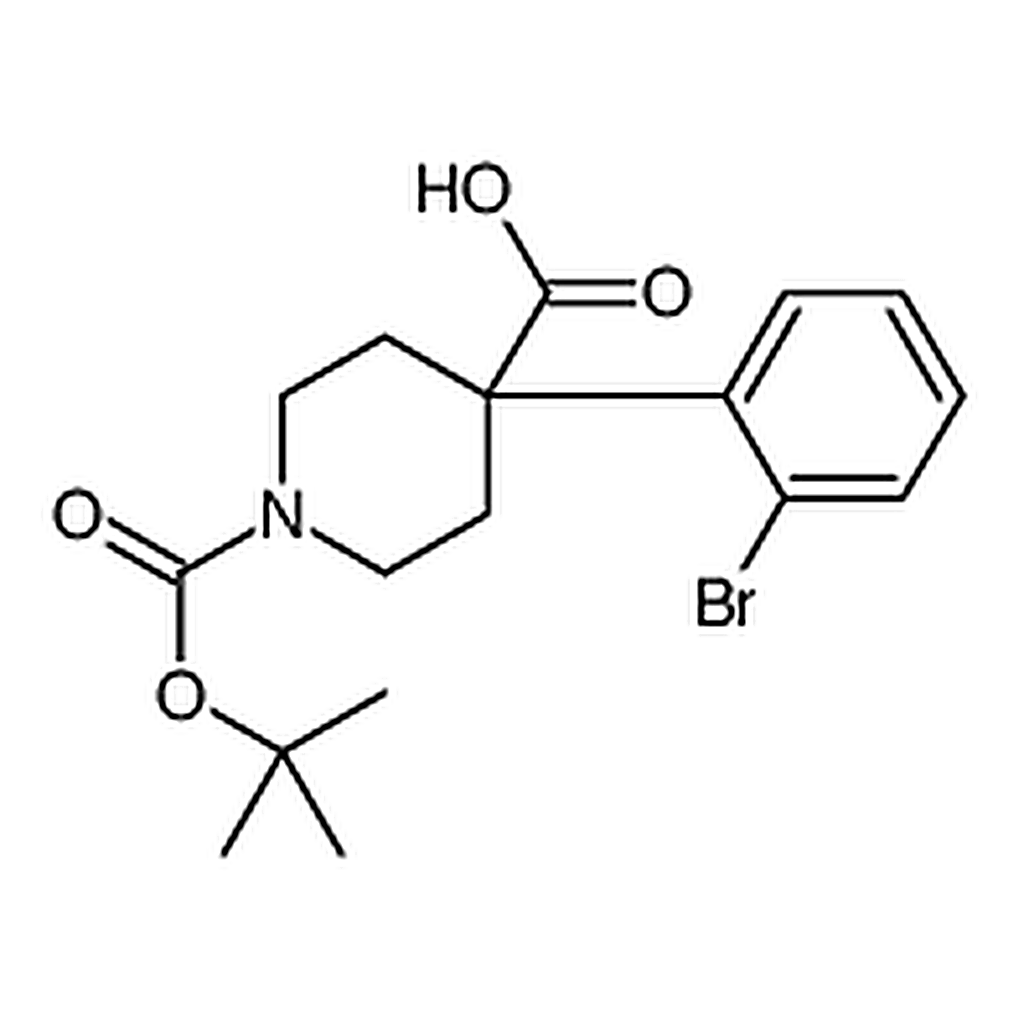 RHAWN 1-BOC-4-(2-BROMOPHENYL)-4-PIPERIDINEDICARBOXYLIC ACID