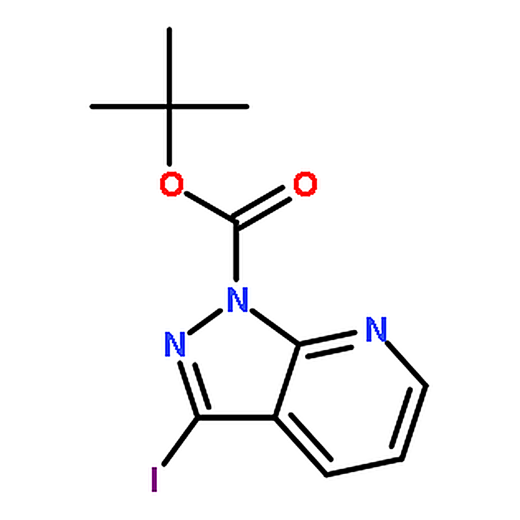 RHAWN tert-Butyl 3-iodo-1H-pyrazolo[3,4-b]pyridine-1-carboxylate