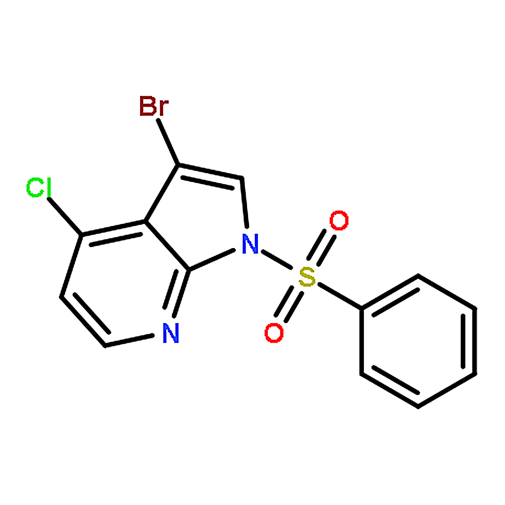 RHAWN 3-Bromo-4-chloro-1-(phenylsulfonyl)-1H-pyrrolo[2,3-b]pyridine