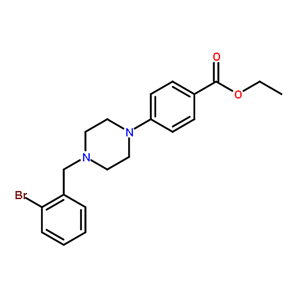 RHAWN 4-[4-[(2-Bromophenyl)methyl]-1-piperazinyl]benzoic Acid Ethyl Ester