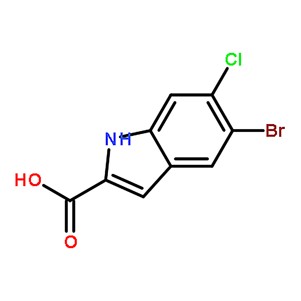 RHAWN 5-Bromo-6-chloro-1H-indole-2-carboxylic acid