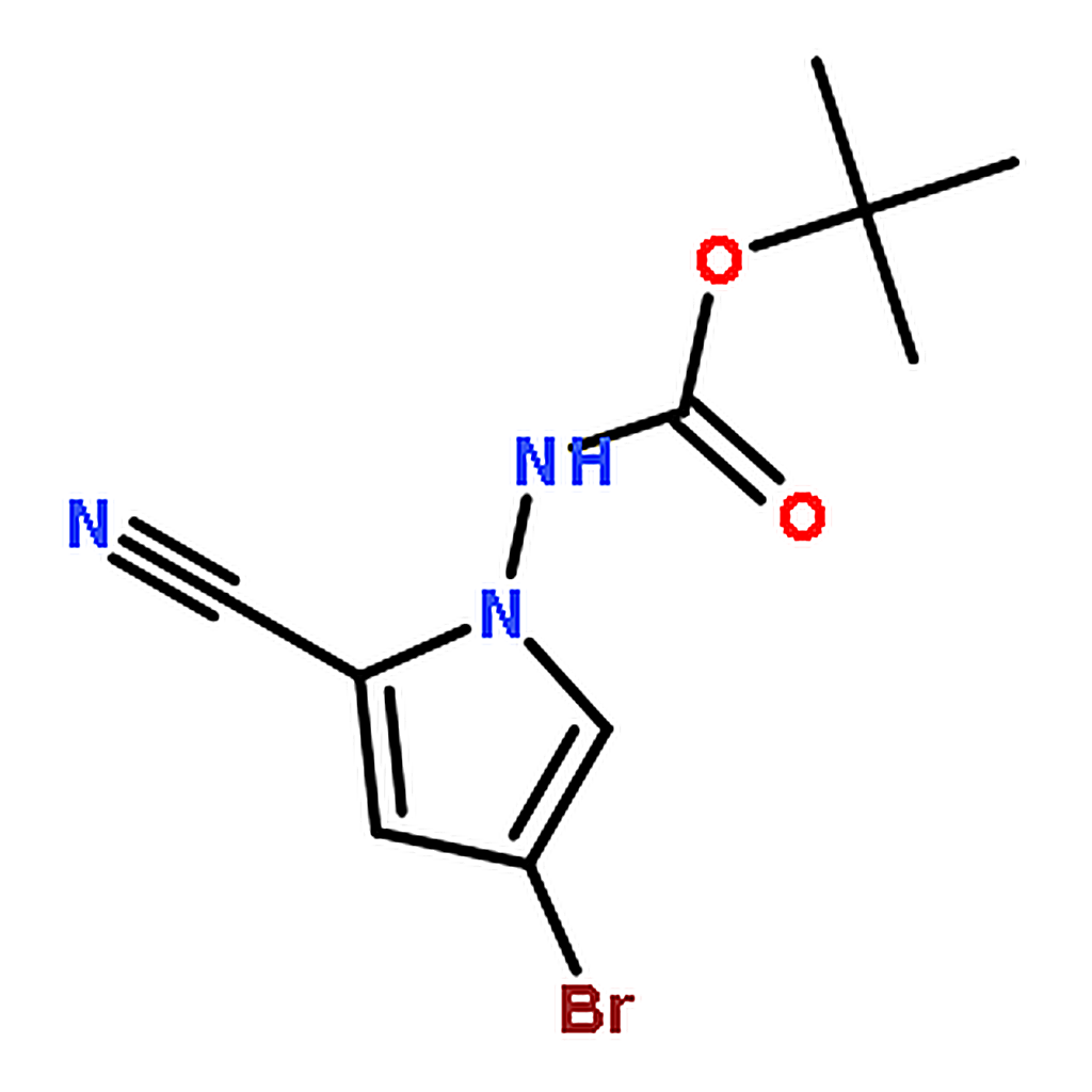 RHAWN tert-Butyl (4-bromo-2-cyano-1H-pyrrol-1-yl)carbamate