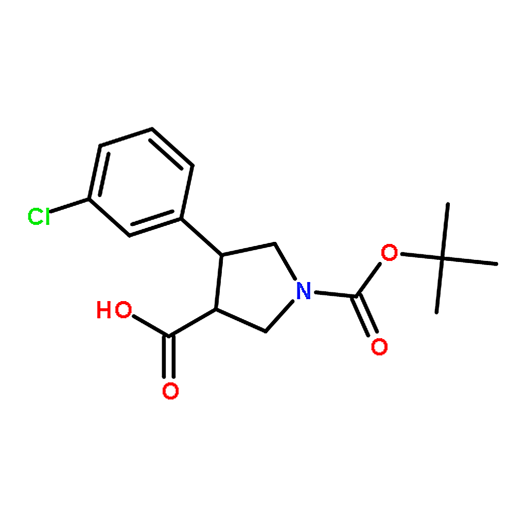 RHAWN 1-(tert-Butoxycarbonyl)-4-(3-chlorophenyl)pyrrolidine-3-carboxylic acid