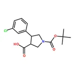RHAWN 1-(tert-Butoxycarbonyl)-4-(3-chlorophenyl)pyrrolidine-3-carboxylic acid