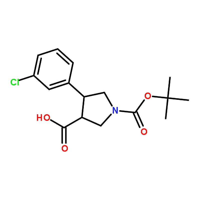 RHAWN 1-(tert-Butoxycarbonyl)-4-(3-chlorophenyl)pyrrolidine-3-carboxylic acid